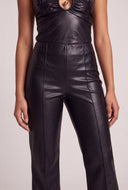 Vegan Leather Bootcut Pants