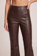 Vegan Leather Bootcut Pants