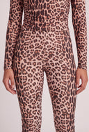 Leopard Mesh Skinny Capris