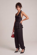 Satin Ruffled Pants