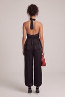 Satin Ruffled Pants