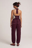 Satin Ruffled Pants