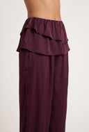 Satin Ruffled Pants