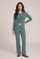 Jessie Striped Button Front Top