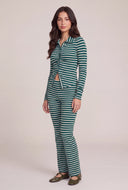 Jessie Striped Button Front Top