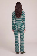 Jessie Striped Button Front Top