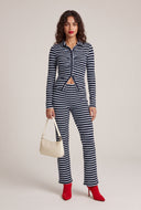 Jessie Striped Button Front Top