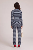 Jessie Striped Button Front Top