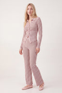Jessie Striped Button Front Top