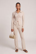 Demi Ruched Button Front Top