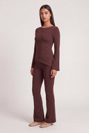 Pintuck Flare Pants