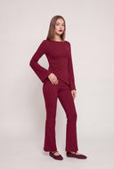 Pintuck Flare Pants