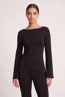Bell Sleeve Asymmetrical Top