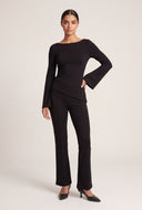 Bell Sleeve Asymmetrical Top