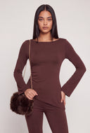Bell Sleeve Asymmetrical Top