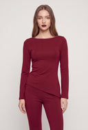 Bell Sleeve Asymmetrical Top
