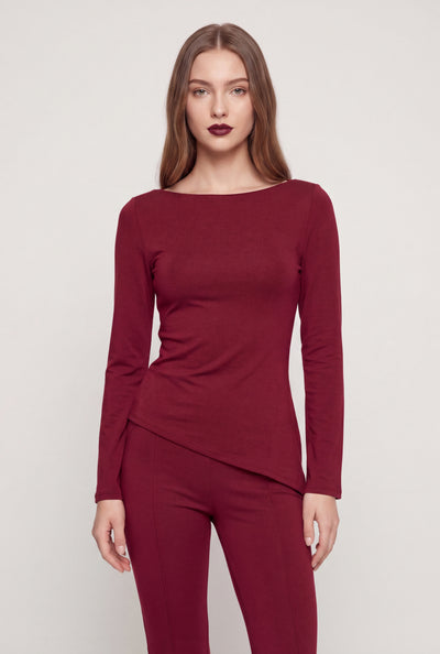 Bell Sleeve Asymmetrical Top
