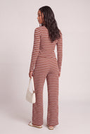 Striped Button Front Top