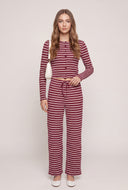 Striped Button Front Top