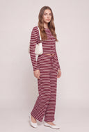 Striped Button Front Top