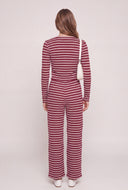 Striped Button Front Top