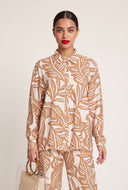 Audrey Leaf Print Shirt