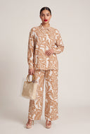 Audrey Leaf Print Shirt