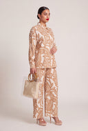 Audrey Leaf Print Shirt