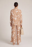 Audrey Leaf Print Shirt