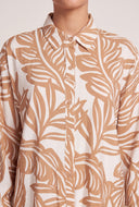 Audrey Leaf Print Shirt