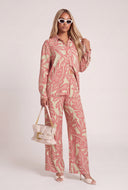 Audrey Leaf Print Pants