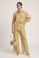 Audrey Leaf Print Pants