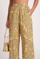 Audrey Leaf Print Pants