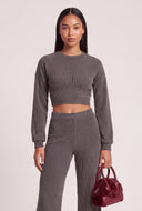 Lila Rib Knit Crop Top