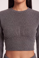 Lila Rib Knit Crop Top