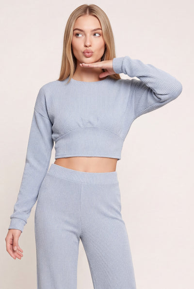 Lila Rib Knit Crop Top