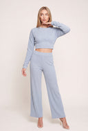 Lila Rib Knit Crop Top