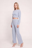 Lila Rib Knit Crop Top