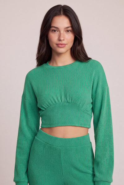Lila Rib Knit Crop Top