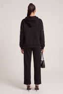 Glam Cross Drawstring Hoodie
