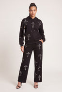 Glam Cross Wide Leg Sweatpants