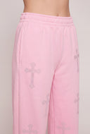 Glam Cross Wide Leg Sweatpants