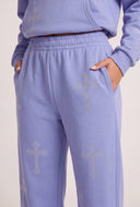 Glam Cross Wide Leg Sweatpants