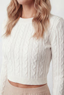 Sarai Cable Knit Crop Sweater