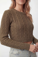 Sarai Cable Knit Crop Sweater