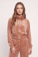 Velour Drawstring Top
