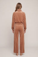 Velour Drawstring Top