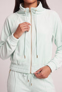 Velour Drawstring Top