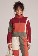 Color Block Zip Pullover