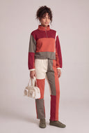 Color Block Zip Pullover